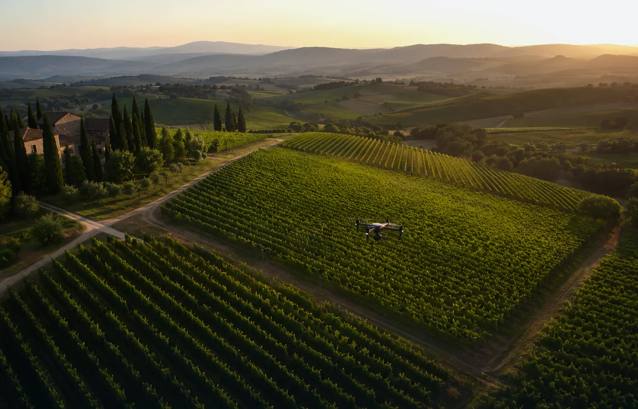 Monitoraggio completo con drone su colture e aree estese